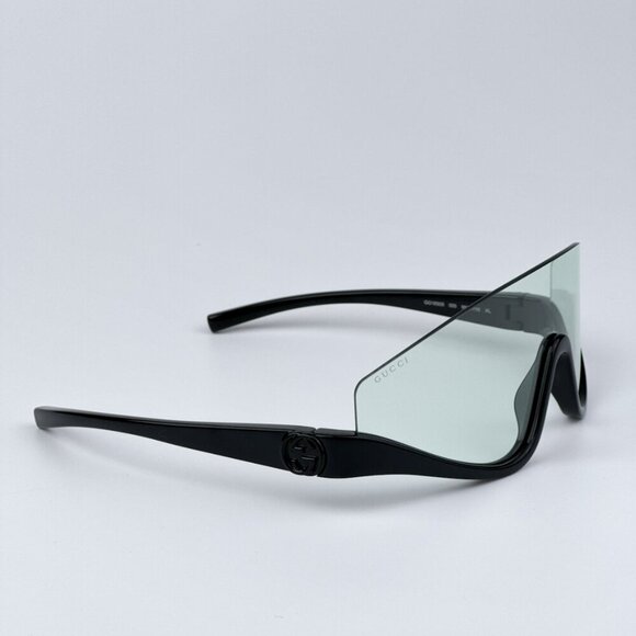Gucci GG1650S 005 BRAND NEW Sunglasses Shiny Black  Green Unisex Shield Mask main image 8